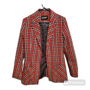Blackmilk Tartan Apple Blazer, size 10
